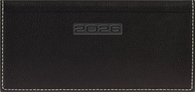 Zsebnaptár, fekvő elrendezésű, DAYLINER, "Sherwood", fekete