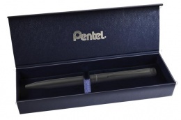 Rollertoll, 0,35 mm, rotációs, matt fekete tolltest, PENTEL "EnerGel BL-2507" kék