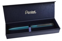 Rollertoll, 0,35 mm, rotációs, matt türkiz tolltest, PENTEL "EnerGel BL-2507" kék