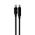 Töltőkábel, USB-C - USB-C, 60W, 1 m, AVAX "CB654 Pulsey", szürke